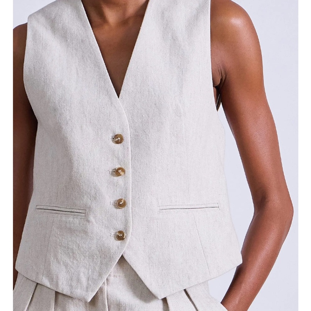 New apiece apart beige vest size 12